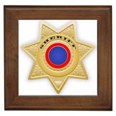 Sheriff S Star Sheriff Star Chief Framed Tiles by Nexatart