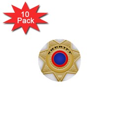 Sheriff S Star Sheriff Star Chief 1  Mini Buttons (10 Pack)  by Nexatart