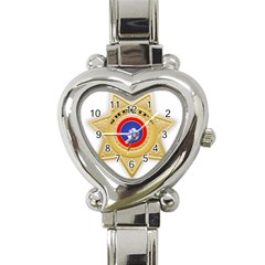 Sheriff S Star Sheriff Star Chief Heart Italian Charm Watch by Nexatart