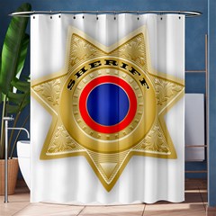 Sheriff S Star Sheriff Star Chief Shower Curtain 60  X 72  (medium)  by Nexatart