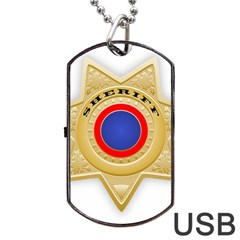 Sheriff S Star Sheriff Star Chief Dog Tag Usb Flash (one Side) by Nexatart