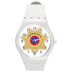 Sheriff S Star Sheriff Star Chief Round Plastic Sport Watch (m) by Nexatart