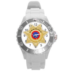 Sheriff S Star Sheriff Star Chief Round Plastic Sport Watch (l) by Nexatart