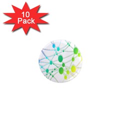 Network Connection Structure Knot 1  Mini Magnet (10 Pack)  by Nexatart