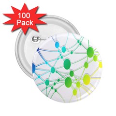 Network Connection Structure Knot 2 25  Buttons (100 Pack) 