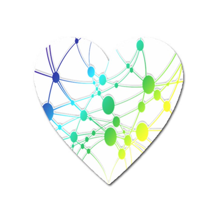 Network Connection Structure Knot Heart Magnet