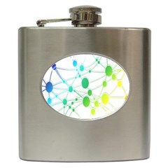 Network Connection Structure Knot Hip Flask (6 Oz) by Nexatart