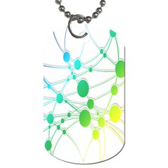 Network Connection Structure Knot Dog Tag (two Sides) by Nexatart