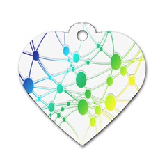 Network Connection Structure Knot Dog Tag Heart (one Side) by Nexatart