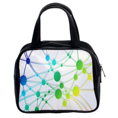 Network Connection Structure Knot Classic Handbags (2 Sides) by Nexatart