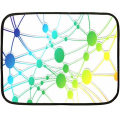 Network Connection Structure Knot Fleece Blanket (mini) by Nexatart