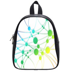 Network Connection Structure Knot School Bags (small)  by Nexatart