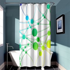 Network Connection Structure Knot Shower Curtain 36  X 72  (stall)  by Nexatart