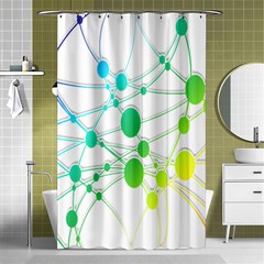 Network Connection Structure Knot Shower Curtain 48  X 72  (small)  by Nexatart