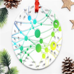 Network Connection Structure Knot Ornament (oval Filigree) by Nexatart