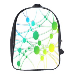 Network Connection Structure Knot School Bags (xl)  by Nexatart