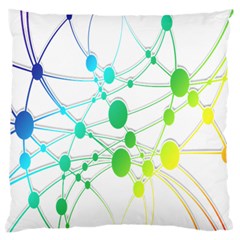 Network Connection Structure Knot Large Flano Cushion Case (two Sides) by Nexatart