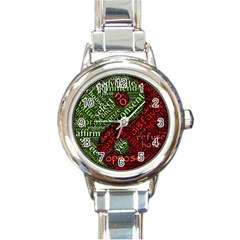 Tao Duality Binary Opposites Round Italian Charm Watch by Nexatart