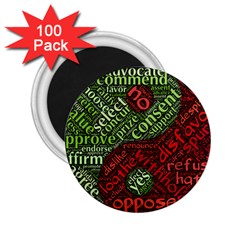 Tao Duality Binary Opposites 2 25  Magnets (100 Pack) 