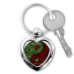 Tao Duality Binary Opposites Key Chains (heart)  by Nexatart