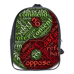 Tao Duality Binary Opposites School Bags (xl)  by Nexatart