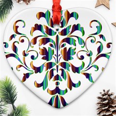 Damask Decorative Ornamental Ornament (heart) by Nexatart