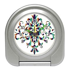 Damask Decorative Ornamental Travel Alarm Clocks