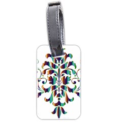 Damask Decorative Ornamental Luggage Tags (two Sides) by Nexatart