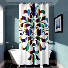 Damask Decorative Ornamental Shower Curtain 36  X 72  (stall)  by Nexatart