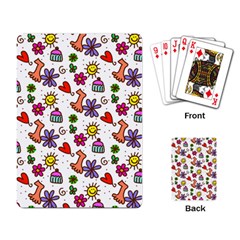 Doodle Pattern Playing Card by Nexatart