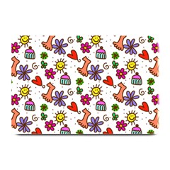 Doodle Pattern Plate Mats