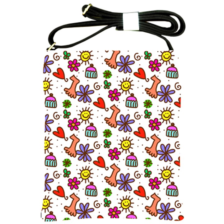 Doodle Pattern Shoulder Sling Bags