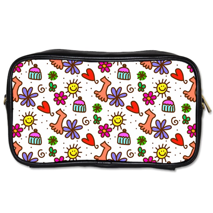 Doodle Pattern Toiletries Bags 2-Side