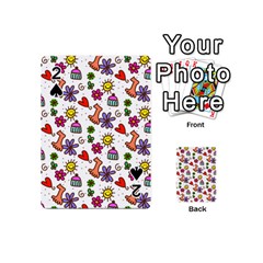 Doodle Pattern Playing Cards 54 (mini)  by Nexatart