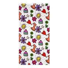 Doodle Pattern Shower Curtain 36  x 72  (Stall) 