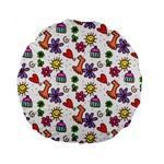 Doodle Pattern Standard 15  Premium Round Cushions Front