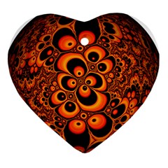 Fractals Ball About Abstract Heart Ornament (two Sides) by Nexatart