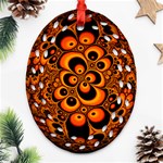 Fractals Ball About Abstract Oval Filigree Ornament (Two Sides) Front