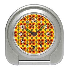 Seventies Hippie Psychedelic Circle Travel Alarm Clocks