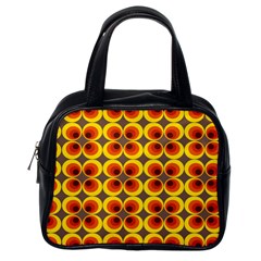 Seventies Hippie Psychedelic Circle Classic Handbags (one Side)