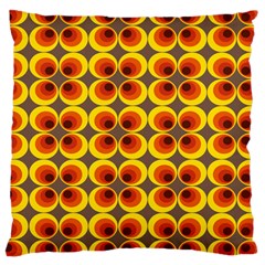 Seventies Hippie Psychedelic Circle Large Cushion Case (one Side) by Nexatart