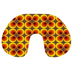 Seventies Hippie Psychedelic Circle Travel Neck Pillows by Nexatart