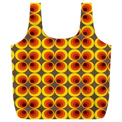 Seventies Hippie Psychedelic Circle Full Print Recycle Bags (l)  by Nexatart