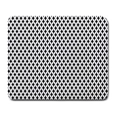 Diamond Black White Shape Abstract Large Mousepads by Nexatart