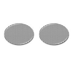 Diamond Black White Shape Abstract Cufflinks (oval) by Nexatart