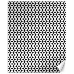 Diamond Black White Shape Abstract Canvas 11  X 14   by Nexatart