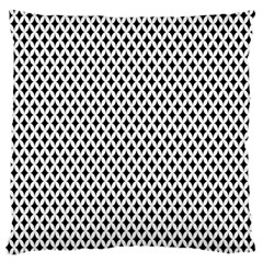 Diamond Black White Shape Abstract Large Cushion Case (two Sides) by Nexatart