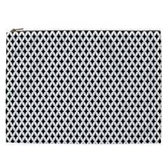 Diamond Black White Shape Abstract Cosmetic Bag (xxl)  by Nexatart