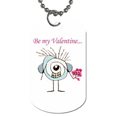 Valentine Day Poster Dog Tag (one Side) by dflcprints