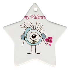 Valentine Day Poster Star Ornament (two Sides) by dflcprints